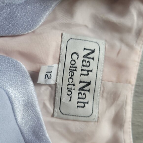 Elegant Nah Nah Collection Light Purple Blazer Satin Accents & Bow Details Size - Picture 3 of 10